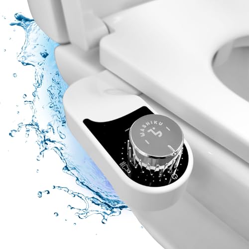 WASHIKU Tokyo Bidet para WC – Ducha Higiénica Portátil para Inodoro, Chorro de Agua Estilo Japonés, Asiento Inteligente con Grifo, Accesorio de Bidé para Baños Modernos