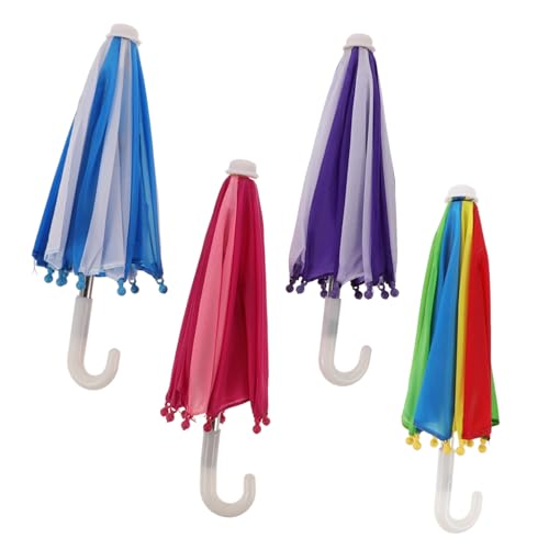 UPKOCH 4 Piezas De Accesorios para Muñecas Monstruo Cochecito Doble para Muñecas Paraguas Decorativo para Muñecas Juguetes Artificiales para Bebés Muebles para Muñecas Paraguas UV
