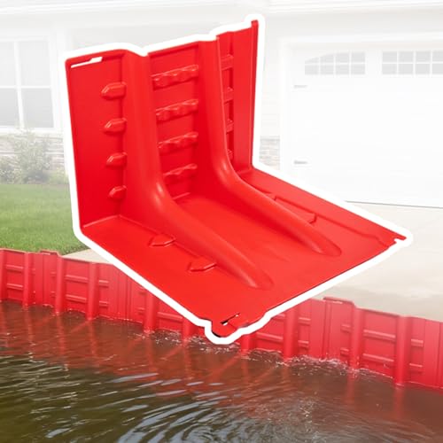 ABS Flood Barriers for Home Exterior, L Shaped Stackable Baffle, Removable Flood Barriers for Doorways, Garage Floors & Commercial Entrances, Quick Installation(30 Panel)