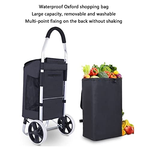 Household Products Utility-einkaufswagen, Zusammenklappbarer Einkaufswagen mit Abnehmbarer Oxford-Einkaufstasche… – Bild 7