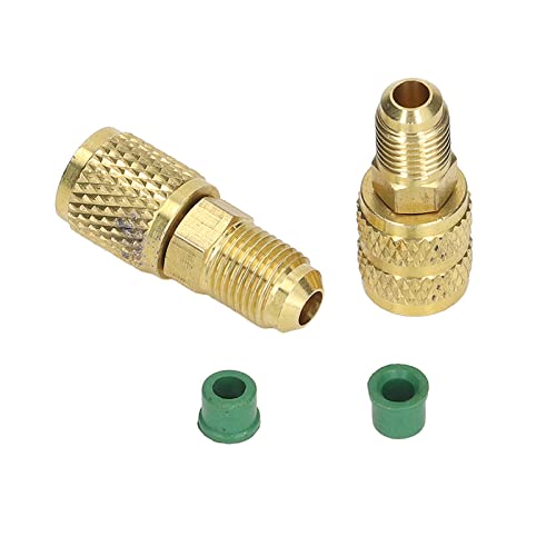 Adaptador recto para refrigerante R410A, adaptador para mini split R22 M1/4SAE x F5/16SAE y R410 M5/16SAE x F1/4SAE