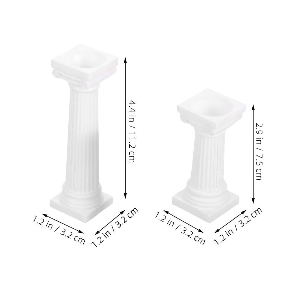 LUOZZY 6pcs Roman Pillar Statue Mini Column Model Photo Prop Sand Table Roman Pillar Decoration for Layout Scenes