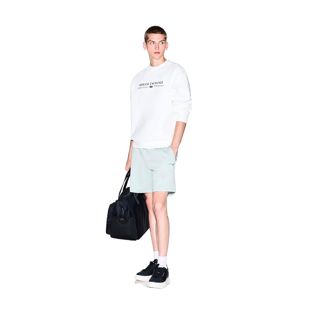 Armani Exchange Long Sleeve Big Front Logo Relaxed Fit Maglia di Tuta Uomo