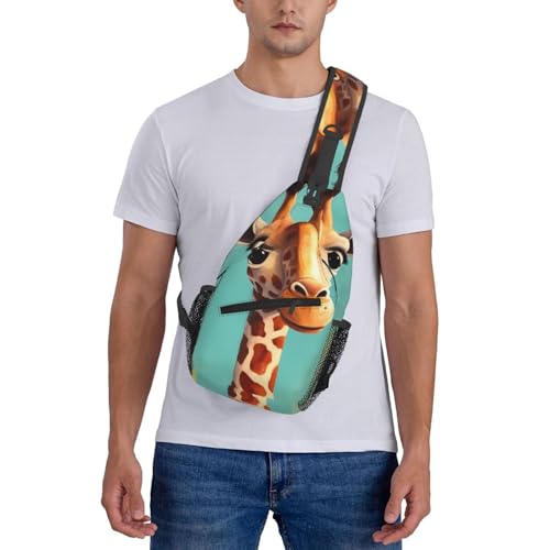 Bolso bandolera cruzado para hombre con diseño de jirafa miniatura 7