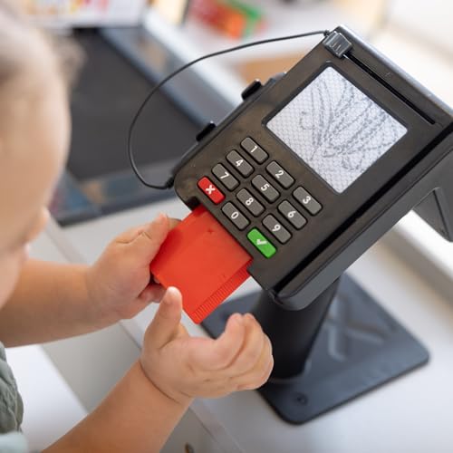 Image of Melissa & Doug, Fresh Mart Pretend Grocery Store, Kids Cash Register with Scanner, Shelves, & Conveyor Belt, Kids Toys for Girls & Boys