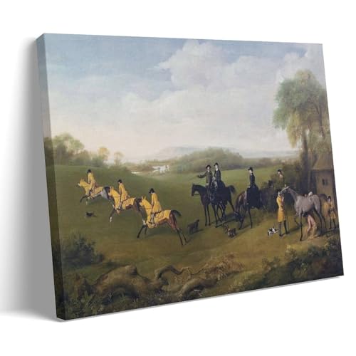 Impression sur toile chevaux de course George Stubbs décoration murale cheval gris