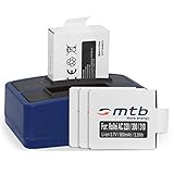 Cargar una o dos baterías simultáneamente | Cable micro USB incluido | Adaptador Coche/Corriente no incluida (salida sugerido: al menos 1,5 amperios)