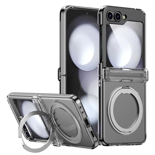 Amazon.co.jp: Galaxy Z Flip5 用 クリアケース 360度回転