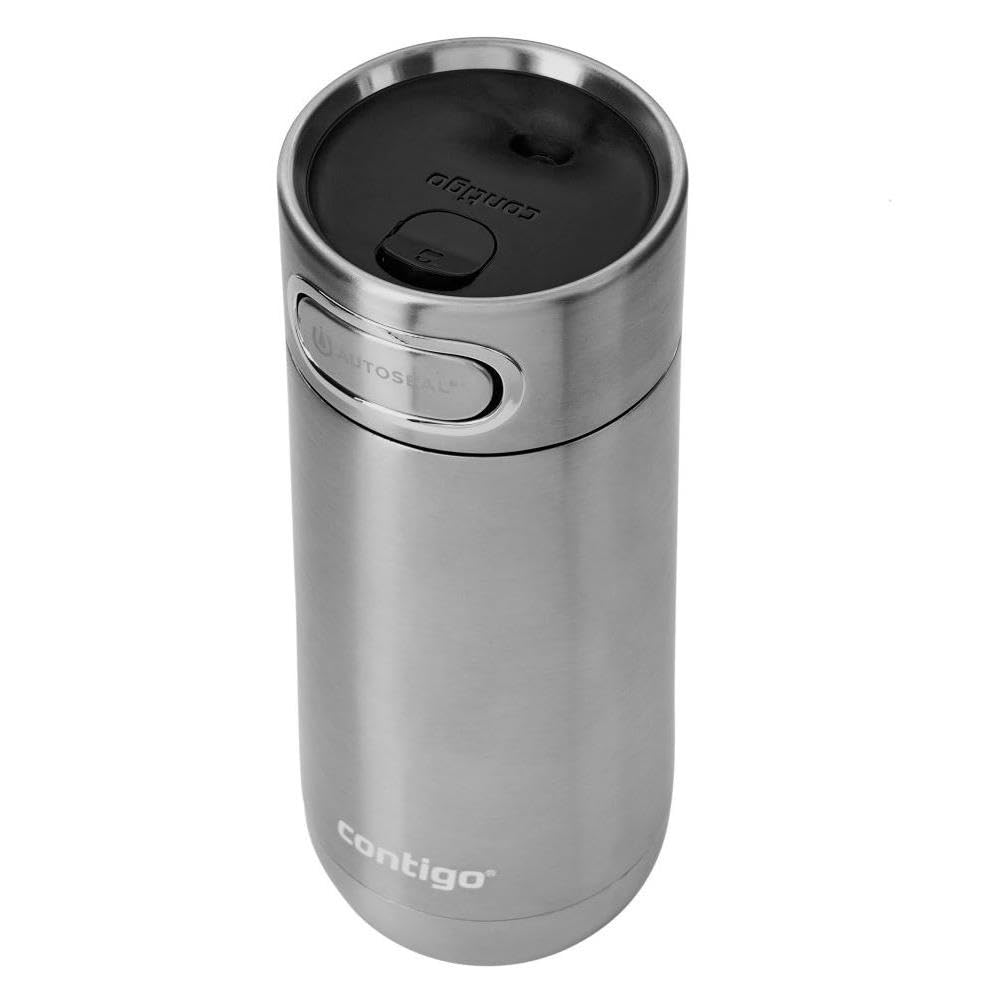 Contigo Luxe Autoseal Termos Bardak 360 ml, Paslanmaz Çelik, 5 Saat Sıcak 12 Saat Soğuk, Sızdırmaz, Gri