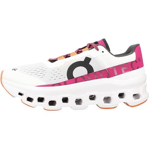 On Women's Cloudmonster Sneakers, Undyed-White | Aurora, 8 Medium US