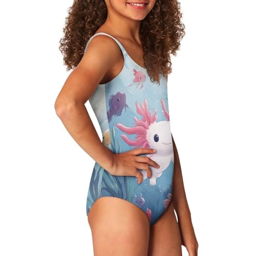 Image of One Piece Bathing Suit for Teen Girls Comfy Crewneck Backless Bathing Suit