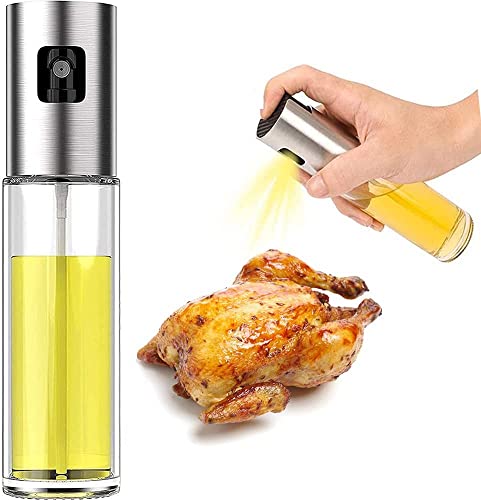 Oil Sprayer For Cooking, Olive Oil Mister Spray Glass Bottle For Air Fryer Bbq, Salad, Kitchen, Baking, Roasting, Grilling - 100Ml #TOP4