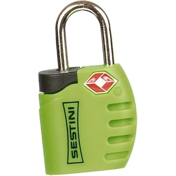 Cadeado TSA c/Chave Malas Viagem, Mochilas Verde Sestini