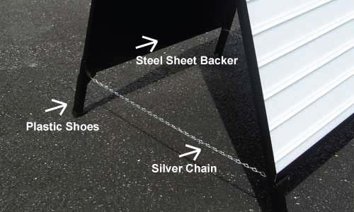 Sidewalk A-Frame Double Sided | 41"h x 21"w | Message Board Panels with Two 4" Letter Sets
