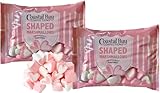 Heart Shaped Marshmallows, Pink and White Vanilla Flavored Gift Candy.