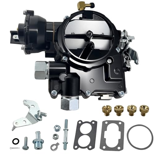 8M0045397 Marine Carburetor 2 Barrel Fit for Mercruiser 3.0 2.5L Carburetor 4 CYL Engine with w/Electric Choke Jets Long Linkage and Gasket nut Replace 3310-864940A01 3310864940A01