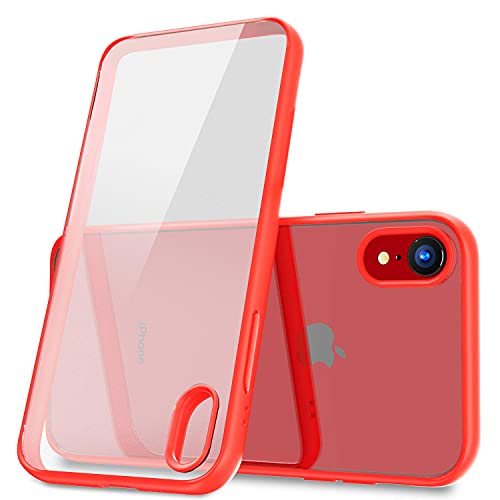 Image of KAPA Acrylic Hawkeye Clear Camera Lens Protector Back Cover Compatible for Apple iPhone XR (Red)