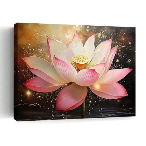 Peinture murale fleurs de lotus pour raviver un mur blanc triste