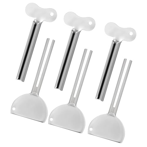 Lot de 6 presse-tubes en acier inoxydable pour économiser du dentifrice, des crèmes, de la peinture, des cosmétiques, des teintures capillaires