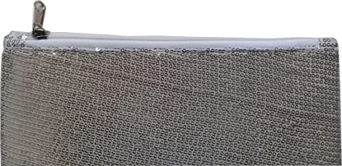 Image of KVR Sequin Polyester Fabrics Clutch Fashion Party Dance Vintage Sparkle purse handbag with Satin lining inside