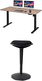 Yamazen AED-1460 CBRMBK Electric Elevation Desk, Single Panel, 55.1 x 23.6 x 28.0 - 45.7 inches 140 x 60 x 71 - 116 cm, Cherry BrownMatte Black