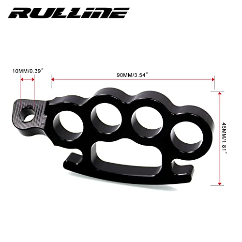 RULLINE Footpegs Passenger Footpegs Compatible with Dyna Sportster Fatboy Softails Low Rider Black