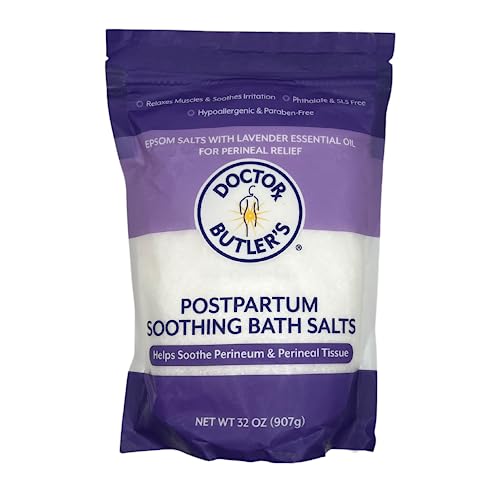 Doctor Butler’s Postpartum Soothing Bath Salts – Epsom Bath Salts For Women For Postpartum Recovery, Hemorrhoids, Discomfort, And Helps Soothe Perineum And Perineal Tissues After Birth (32 Oz.) #TOP8