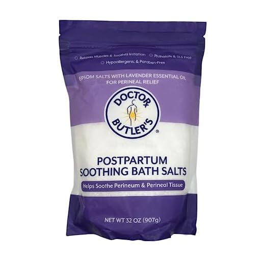 Doctor Butler’s Postpartum Soothing Bath Salts – Epsom Bath Salts for Women for Postpartum Recovery, Hemorrhoids and Pain Relief, Helps Soothe Perineum and Perineal Tissues After Birth (32 oz.)