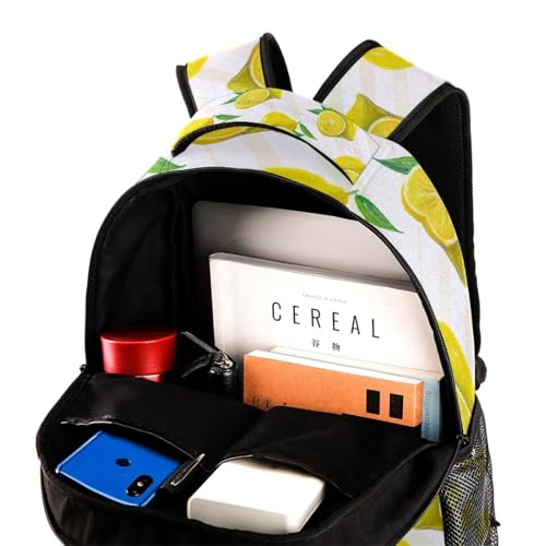 Sac à dos filles et garçons avec motif imprimé citron estival 40cm - 4