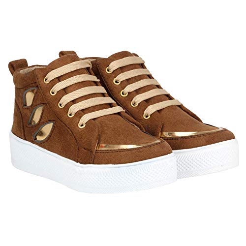 Image of Commander Women Tan Sneakers-8 UK (41 EU) (11 US) (701)