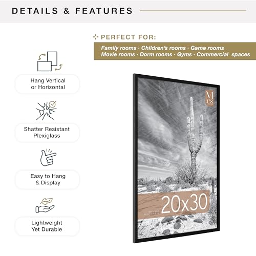 Image of MCS Everline Poster Frame, 20x30, Black