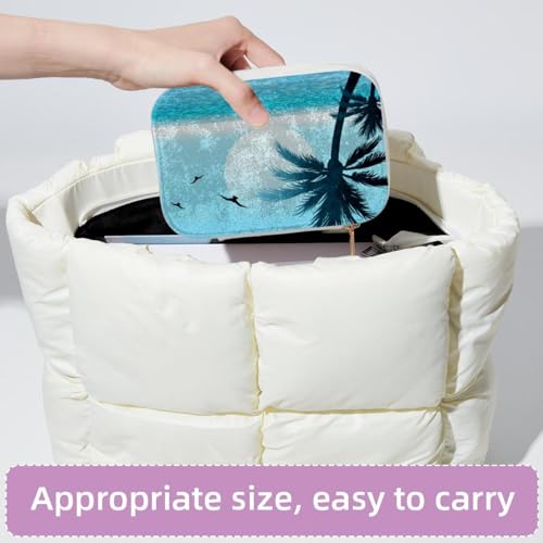 Boîte à bijoux en velours de qualité avec scène tropicale - 5