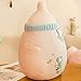 NOVELOVE Cartoon Baby Flasche Kissen Plüschtiere Kinder schlafen mit Puppen Mädchen Geschenke Raumdekoration 75cm 1,3kg grau