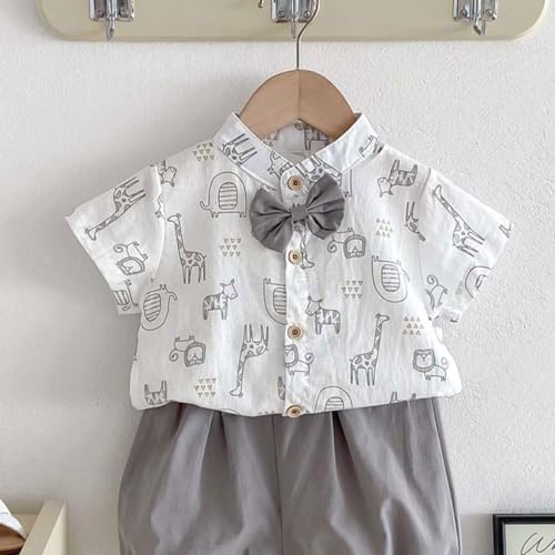Ensemble chemise et short gris pour bébé garçon de 3 mois à 2 ans - 7
