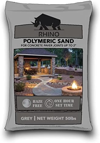 Rhino Power Bond Plus Polymeric Sand for Paver and Stone Joints up to a Maximum of 2 inches. (50 Pound, Slate Gray)
