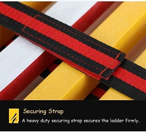 Lightweight 4M Fiberglass Extension Ladder with Hook Non-Conductive Stepladder for Roofs & Walls Compact Design with Finger Protection - Safe & Durable for Outdoor Use