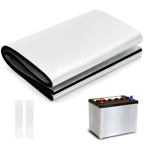 Datanly 1 Set 40'x 7.1' Universal Car Battery Insulation Kit, 1 Battery Blanket with 2 Aluminum Foil...