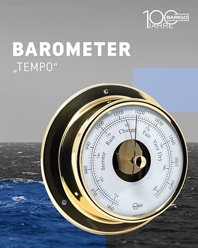 Baromètre d'intérieur BARIGO 183MS Tempo laiton poli 110x35mm - 6