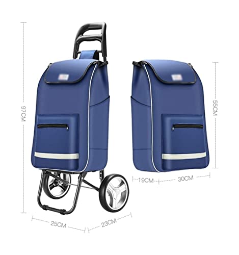 QUANLI Faltbarer Einkaufstrolley, leichter Einkaufstrolley, Einkaufswagen mit extra großem Fassungsvermögen… – Bild 8