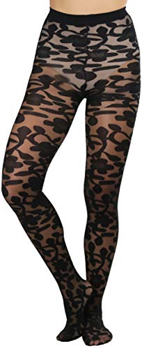 Image of ToBeInStyle Women's Sheer Floral Lace Full Length Leggings