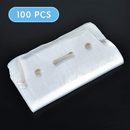 100PCS Plastic Handle Drink Carriers, Akamino Professional Clear Drink Packaging Bags - Hold 2 Cups, Portable Hanging Cup Carrier For Delivery Take Out Beverage Coffer Milk Juice Water(L12’’X W11’’) - Thumbnail 7