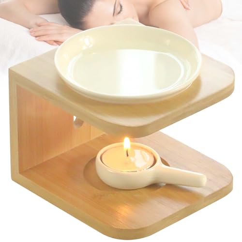 GBKDQQ Quemador para aceites esenciales, lámpara aromática, lámpara aromática de cerámica, lámpara aromática de cera, lámpara de aceite aromático, calentador para aceites aromáticos, aceites
