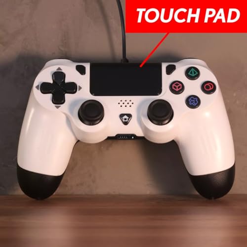 Controle Joystick Manete Para Ps4 Playstation Pc Notebook Gamer Dualshock Branco