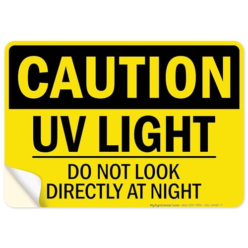 Caution Uv Light Do Not Look Directly At Light Sign,