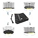 Trampoline Pro 14ft & 15ft Universal Trampoline Net Replacement, Safety Enclosure Net for 6 or 8 Straight/Angled Poles, 14ft & 15ft Round Frame (14ft Universal Net)