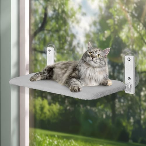 keny Cordless Cat Window Perch, Large Size Hammock with...