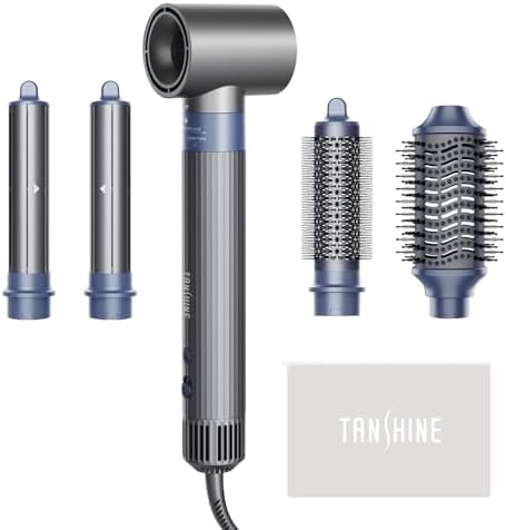 TANSHINE Blow Dryer Brush,Hair Dryer Brush with 110,000 RPM High-Speed Negative Ionic Hair Dryer,5 in 1 Hot Air Styler, Blow Dryer for Fast Drying Curling Volumizing Straightening Styling