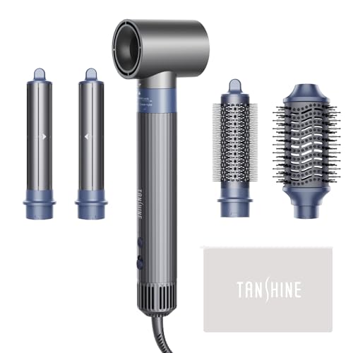 TANSHINE Blow Dryer Brush,Hair Dryer Brush with 110,000 RPM High-Speed Negative Ionic Hair Dryer,5 in 1 Hot Air Styler, Blow Dryer for Fast Drying Curling Volumizing Straightening Styling