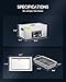 CREWORKS 22L Ultrasonic Cleaner with Heater and Timer, 480W Stainless Steel Ultrasonic Cleaner Machine with Degas & Gentle Modes, Ultrasonic Parts Cleaner with Knob Control for Machine Part Auto Tool
