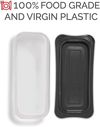 Cover Butter Container - Butter Storage Container With Transparent Lid - Durable Plastic Butter Container For Counter - Plastic Butter Dish With Lid - Covered Butter Dish For Home Or Camping (Black) #TOP5